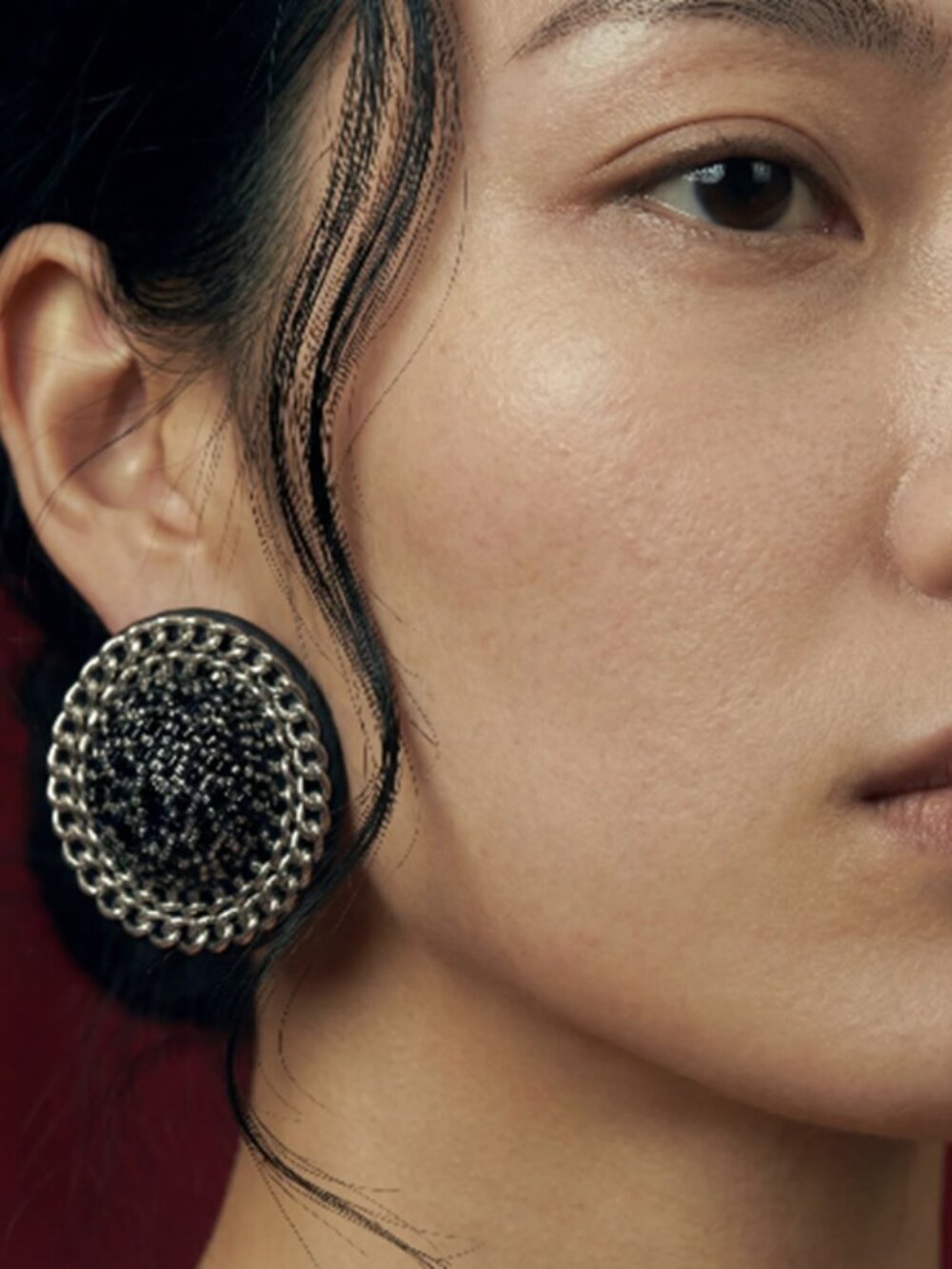 Handcrafted Artisan Beaded Earrings "Moult" Design in Silver - 65% Off Sale